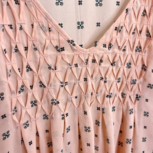 Penningtons peach print chiffon tunic top 2X - Picture 4 of 9